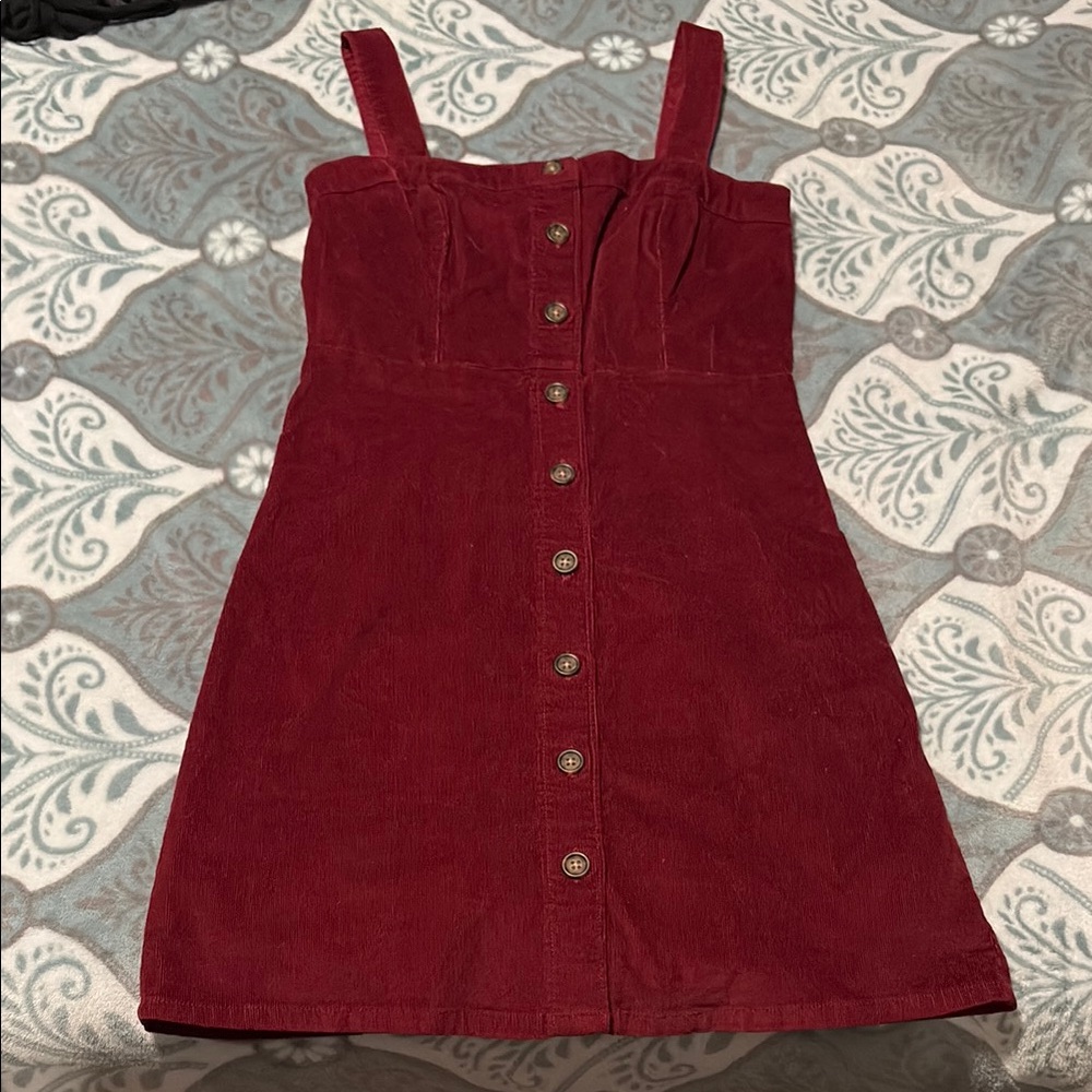 Used S, Hollister red velvet dress